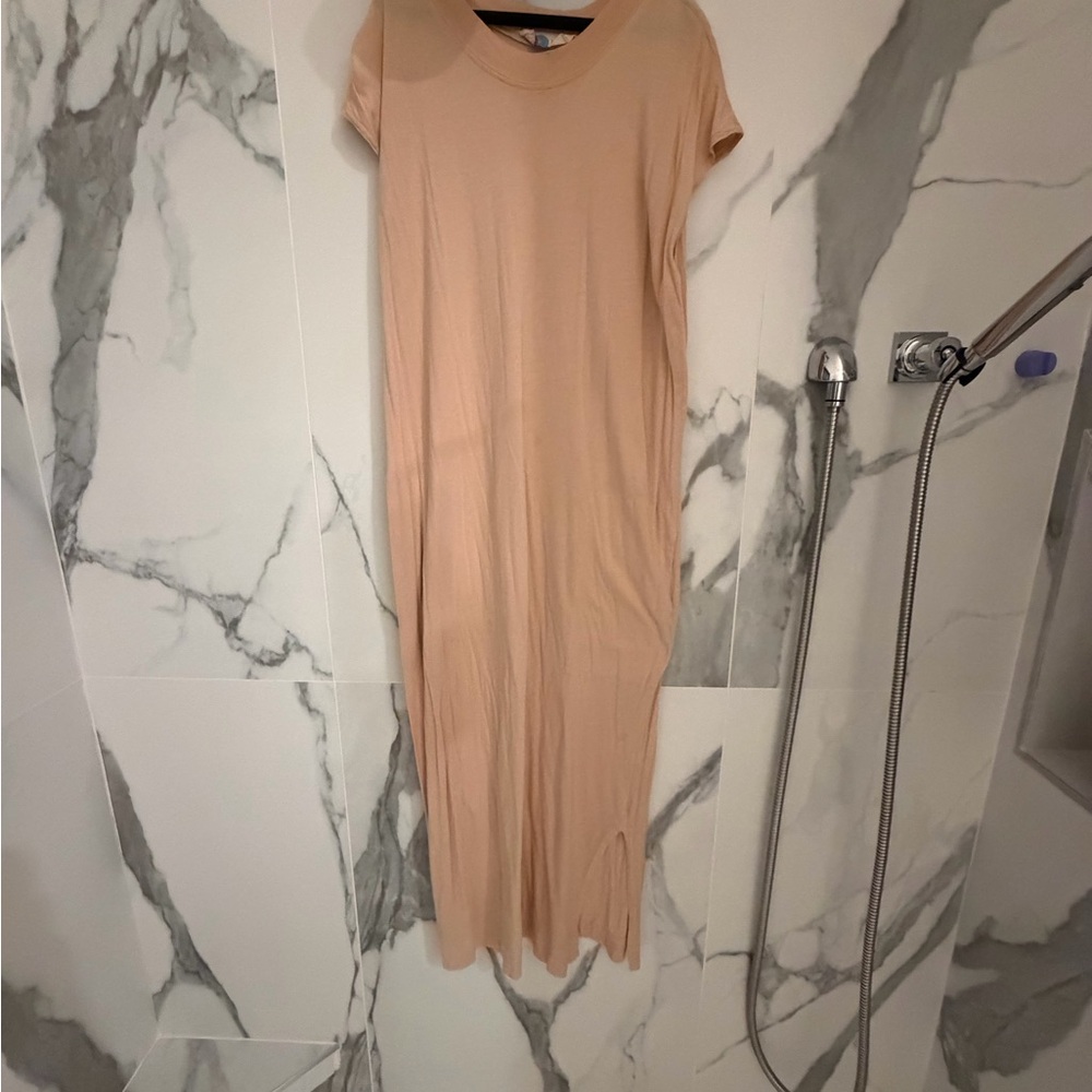 Free People Beige T-Shirt Dress
